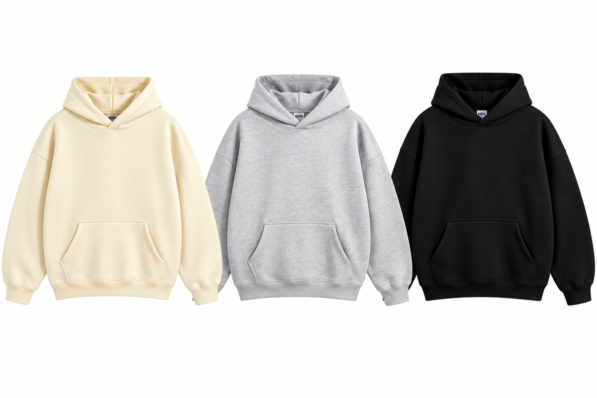 Sweat à capuche oversize unisexe – Polaire 350 g/m² | LOUMO