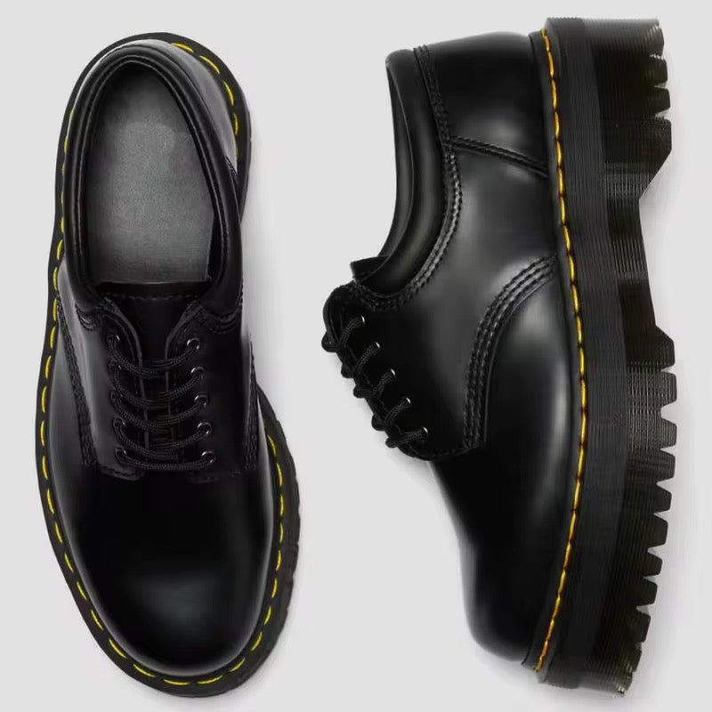 Chaussures derby à plateforme noires – Unisexe