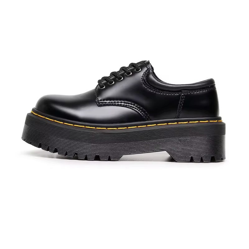 Chaussures derby à plateforme noires – Unisexe