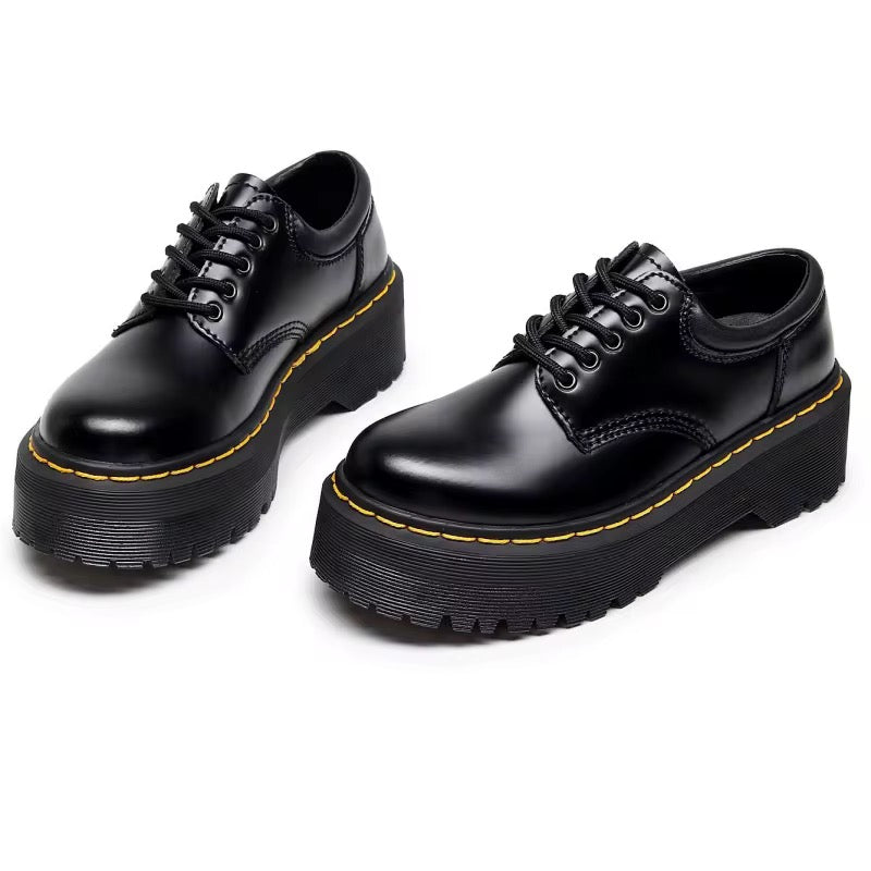 Chaussures derby à plateforme noires – Unisexe