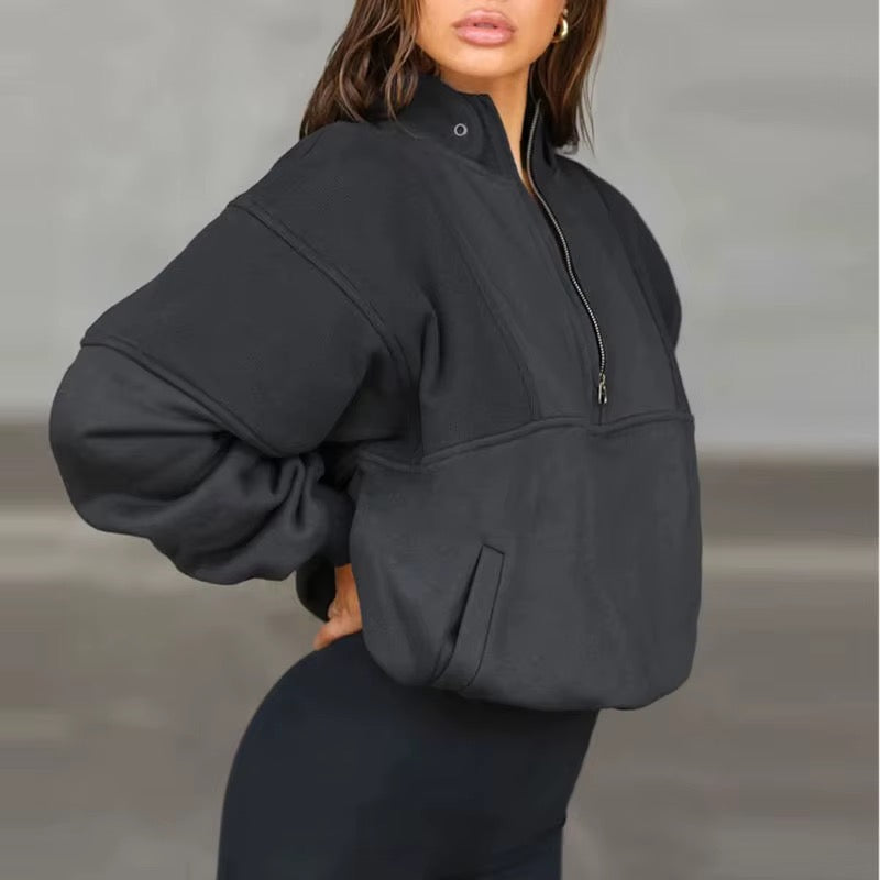 Pull femme LOUMO – 100 % coton French Terry 420 g/m² – Brodé